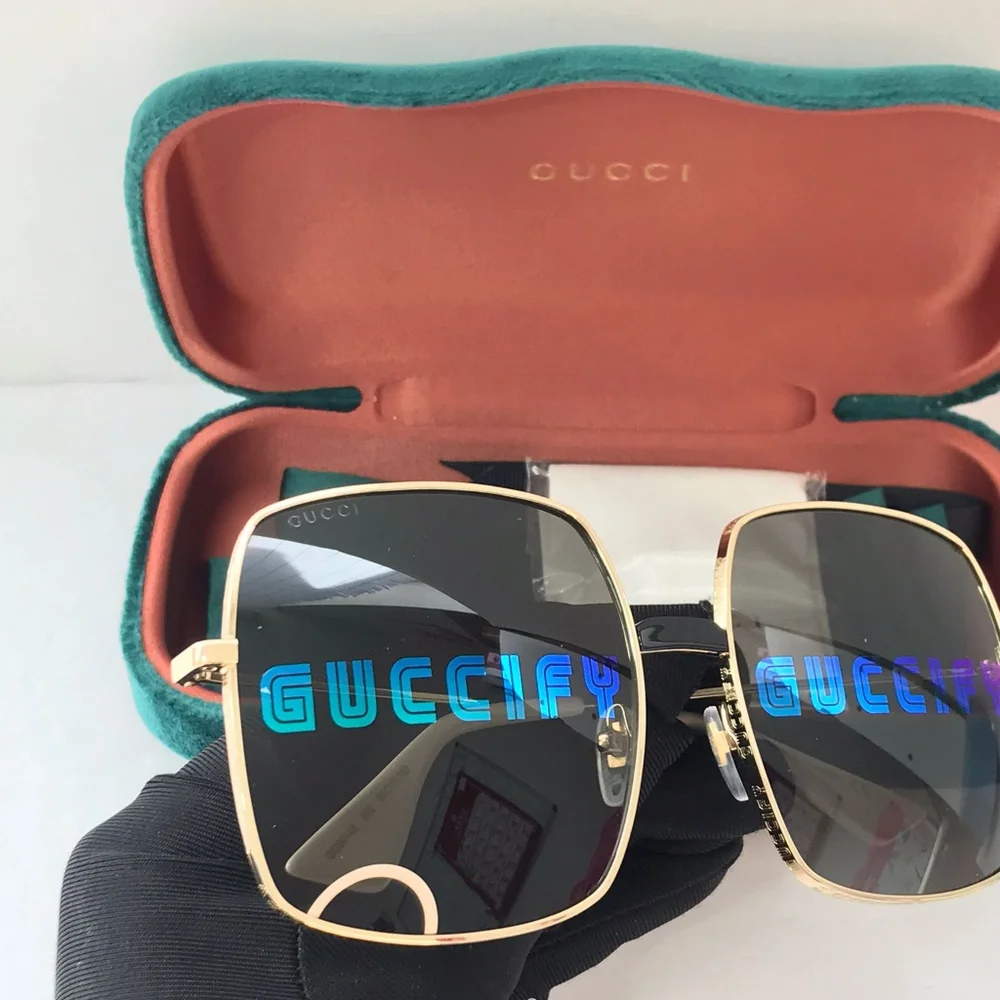 New - 💯 Original Gucci GG0414S 002 60 Unisex Sunglasses